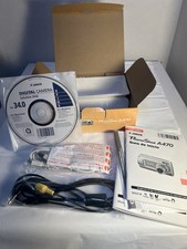 Canon PowerShot A470 Digital Camera Accessories Lot Cables Manuals Software Disc