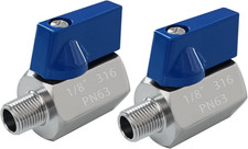 316 Stainless Steel Mini Ball Valve 1/8" NPT Female X Male Thread Shut off Valve