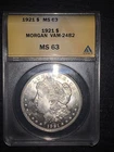 1921 Morgan Silver Dollar! Professionally Graded MS63! VAM 24B2!