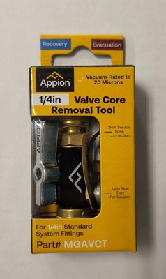 Appion MGAVCT 1/4'' MegaFlow Vacuum-Rated Valve Core Removal Tool