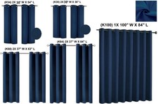 1/2pc Insulated Thermal Blackout Grommet Window Curtain Short /Long Panels
