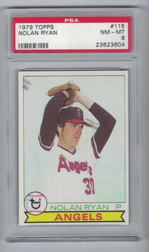 1979 TOPPS #115 NOLAN RYAN GRADED PSA 8 NM-MT HOF ANGELS