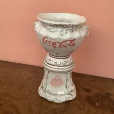 Vintage 75th Anniversary Coca-Cola  Ceramic Syrup Urn/ Pencil Holder