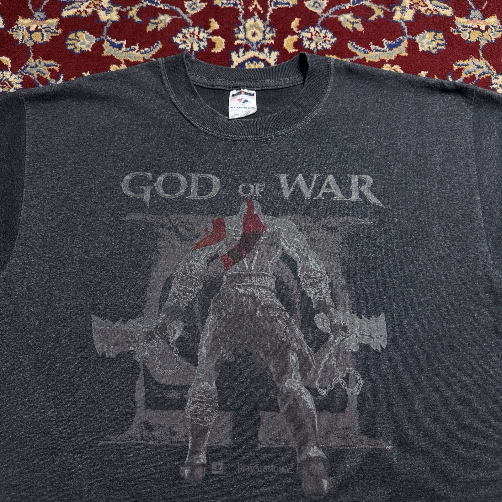 Camiseta De Colección 2007 God Of War 2 PlayStation Ps 2 Promo Videojuego Y2k Años 2000