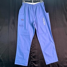 Cherokee Workwear Scrub Pants Womens Large Blue Elastic Waist Cargo Dental NWOT