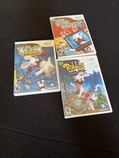 Nintendo Wii RayMan Raving Rabbids, TV Party & Go Home Game Lot Tested
