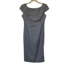 BB Dakota Woman Size 8 Gray Zip Up Dress Business Work 90s 2000s Dark Academia
