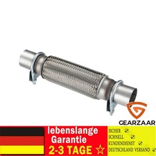 Flexrohr Auspuff + 2x Schellen Ø45 Passend für Opel Astra H Astra J Corsa D