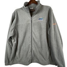 Columbia Florida Gators Mens XXL 1/4 Zip Fleece Jacket Gray Collegiate NCAA