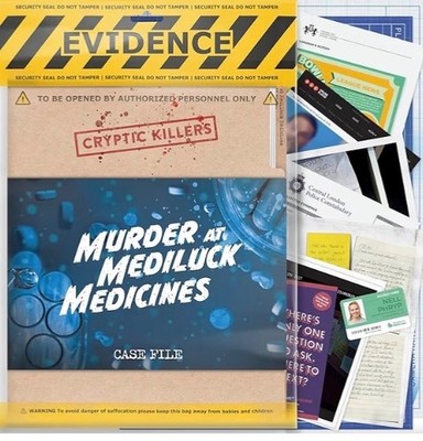 Murder Mystery Game - MURDER AT MEDILUCK MEDICINES