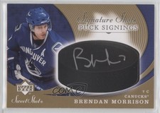 2007 Sweet Shot Signature Shots/Saves Puck Signings Brendan Morrison Auto 1pc9