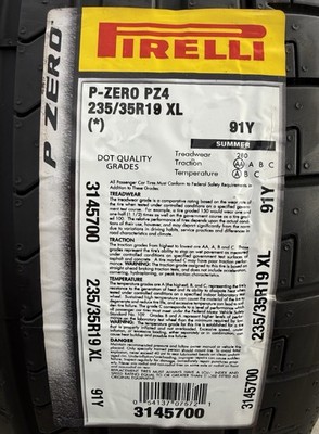 TWO BRAND NEW 235/35R19 Pirelli P Zero PZ4 Sport Tires Like