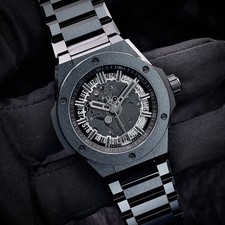 Hublot Big Bang Integrated Time Only 40mm Black Skeleton Ceramic 456.CX.0140.CX 4