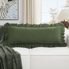 Lumbar Pillow Covers 14x36 Inch Set of 1, 14" x 36" Pack of 1 Olive Green