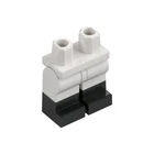 Lego White Minifigure Hips and Legs with Black Boots inv.565