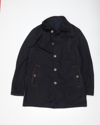Regenmantel Herren UK Größe L Massimo Dutti Blau