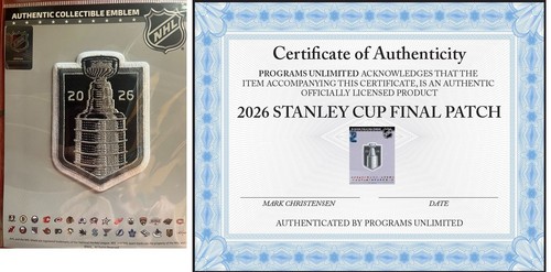 2026 NHL STANLEY CUP FINAL PATCH PLAYER JERSEY STYLE OFFICIAL L ICENSED SHIP NOW