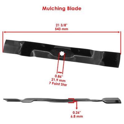 Mower Blade w/ Nut for John Deere X105 X106 X107 S100 S120 S130 Tractor