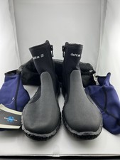 ScubaPro Delta 5 mm Zipper Dive Boots Size XL W/Neosport Sz 12 2mm Socks Bag