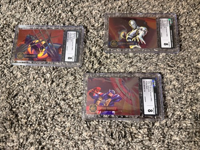 #ad #ad 1995 Marvel Flair Annual Power Blast Trio CGC 8 Graded Wolverine Surfer Cap $250.00