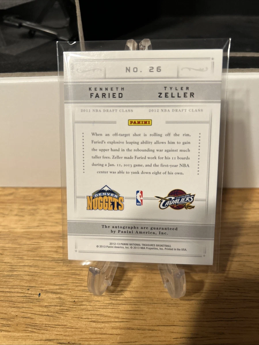 2012-13 Panini National Treasures - '11 Vs '12 Signatures Kenneth Faried, Tyler