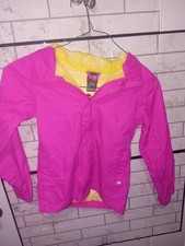 The North Face Girls Pink Hooded Full Zip Nylon Rain Jacket M/M 10/12