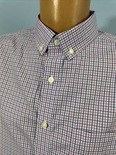 UNTUCKit LONG SLEEVE Button Shirt Wrinkle Free Cotton Slim Check 2 Ply Sz L