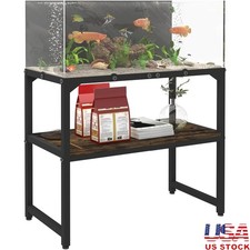 Durable Metal Fish Tank Stand Rack 20 Gallon Aquarium W/ Storage Shelf New