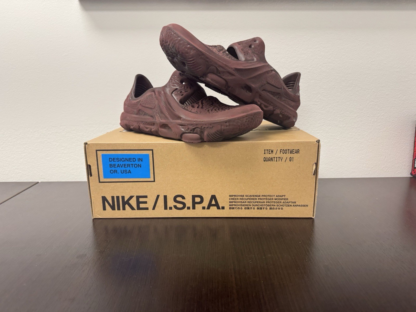 Nike ISPA Men Size 10 Universal Natural Earth Brown Slip-On Shoes