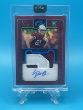 2022 Panini One Premium Rookie Patch Auto Trey McBride #137 Blue /49 (RC, MEM)