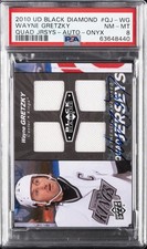 2010 UD BLACK DIAMOND QUAD JERSEYS AUTO-ONYX #QJ-WG WAYNE GRETZKY 3/5 PSA 8