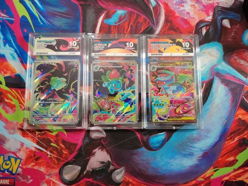 Mega Venusaur EX 087/063, Ivysaur 065/063, Bulbasaur 064/063 Set Bundle - Ace 10