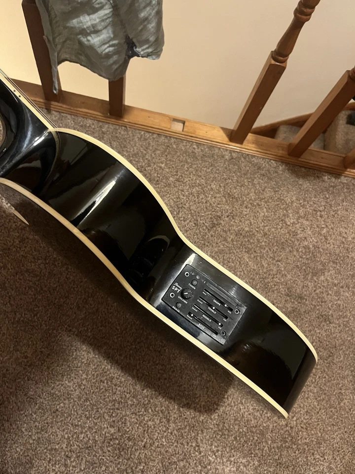 Ibanez AEG8E-BK Black High Gloss Acoustic Electric Guitar - Image 3 of 4