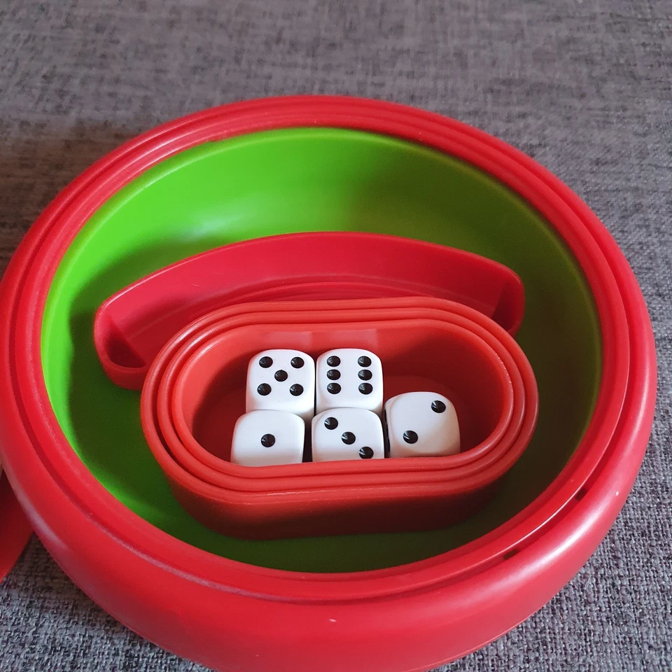 Travel Yahtzee Game - Red Compact Dice Tray Edition - 100% Complete - Image 3 of 3