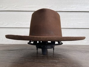 Chapeau de cowboy noir long ovale Resistol auto-conforme 4X castor taille 6 7/8
