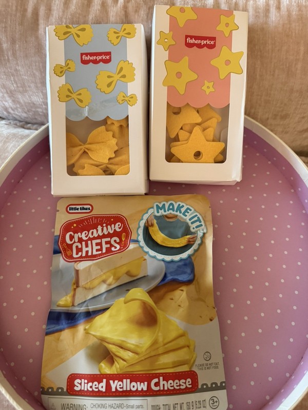 Fisher-Price Pasta & Little Tykes Sliced American Cheese Play Pretend New￼