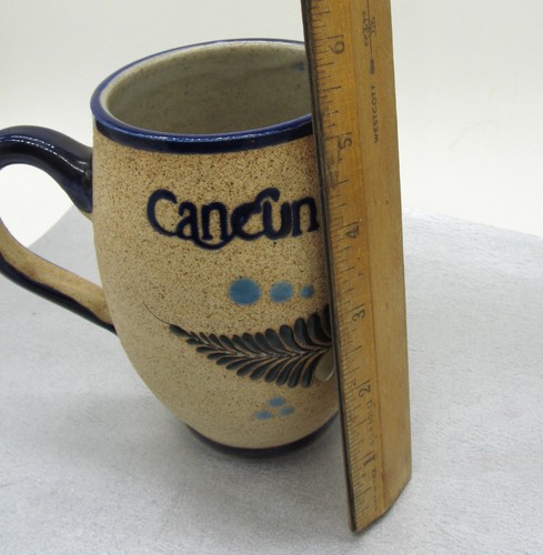Vintage Cancun Mexico Signed Mug 'Netzi Mex 32' Art Pottery Stoneware Coffee Mug - Picture 7 of 10