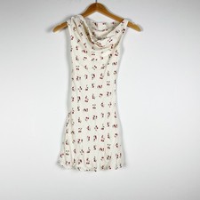 Reformation Kristine Cherry Pit Fruit Print Pattern Crepe Off Shoulder Dress 2