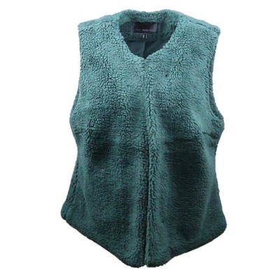 bpc selection Damen Teddyfleece Weste Grün ärmellos offen  Größe 46