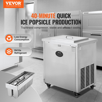 Commercial Popsicle Machine 40pcs Ice Lolly Maker Stainless Steel