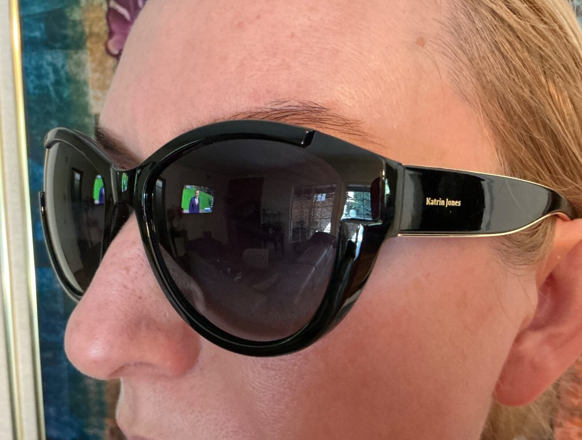 Katrin Jones Cat 3 Womens Cat Eye Full Sunglasses KJ2011 Black Lens 62-10-142 KATRIN JONES - Women main image 2