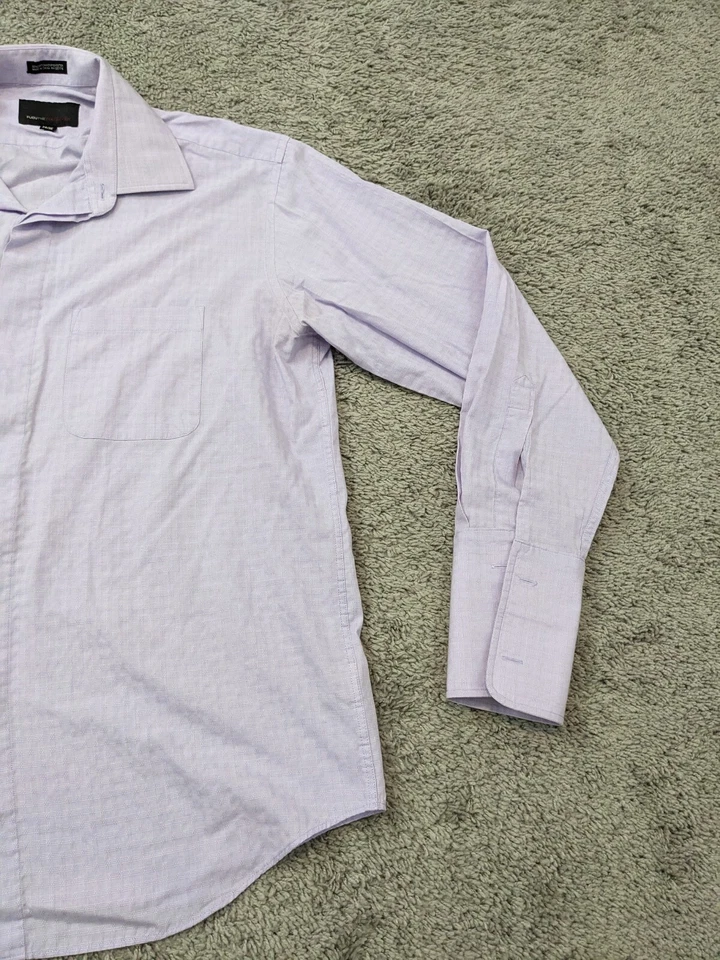 Camisa de vestir Fubu The Collection para hombre 16 1/2 34-35 púrpura manga larga abotonada Foto 2 de 4