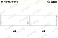 Glyco 71-4007/6 Std Pleuellager For MERCEDES-BENZ MERCEDES-BENZ (Bbdc)
