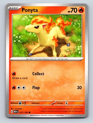 Ponyta HP 70 Collect Flop Attack Rarity Orange Fiery Pokémon | eBay