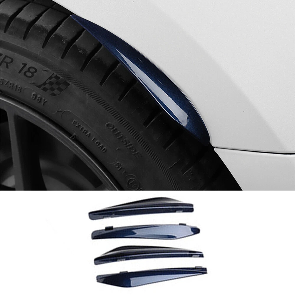 For Tesla Model 3 Car Mudguard Fender Flares Wheel Eyebrow Protector Blue Z