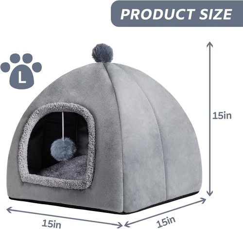 Cat Bed Cave for Indoor, Suitable for Cat Dome Bed, Hideaway Bed for Indoor Cats - 第 5/7 張圖片