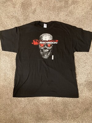NEW! 2009 Terminator Salvation Movie T-Shirt Size XL Black Promo T