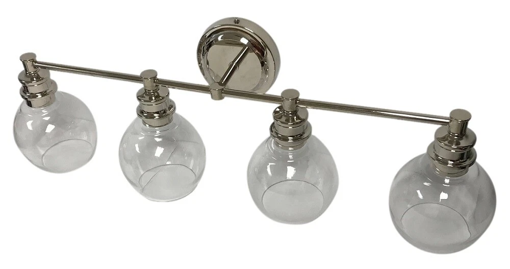 Capital Lighting 121141PN 426 Mid Century 4 Light Vanity Light Polished Nickel