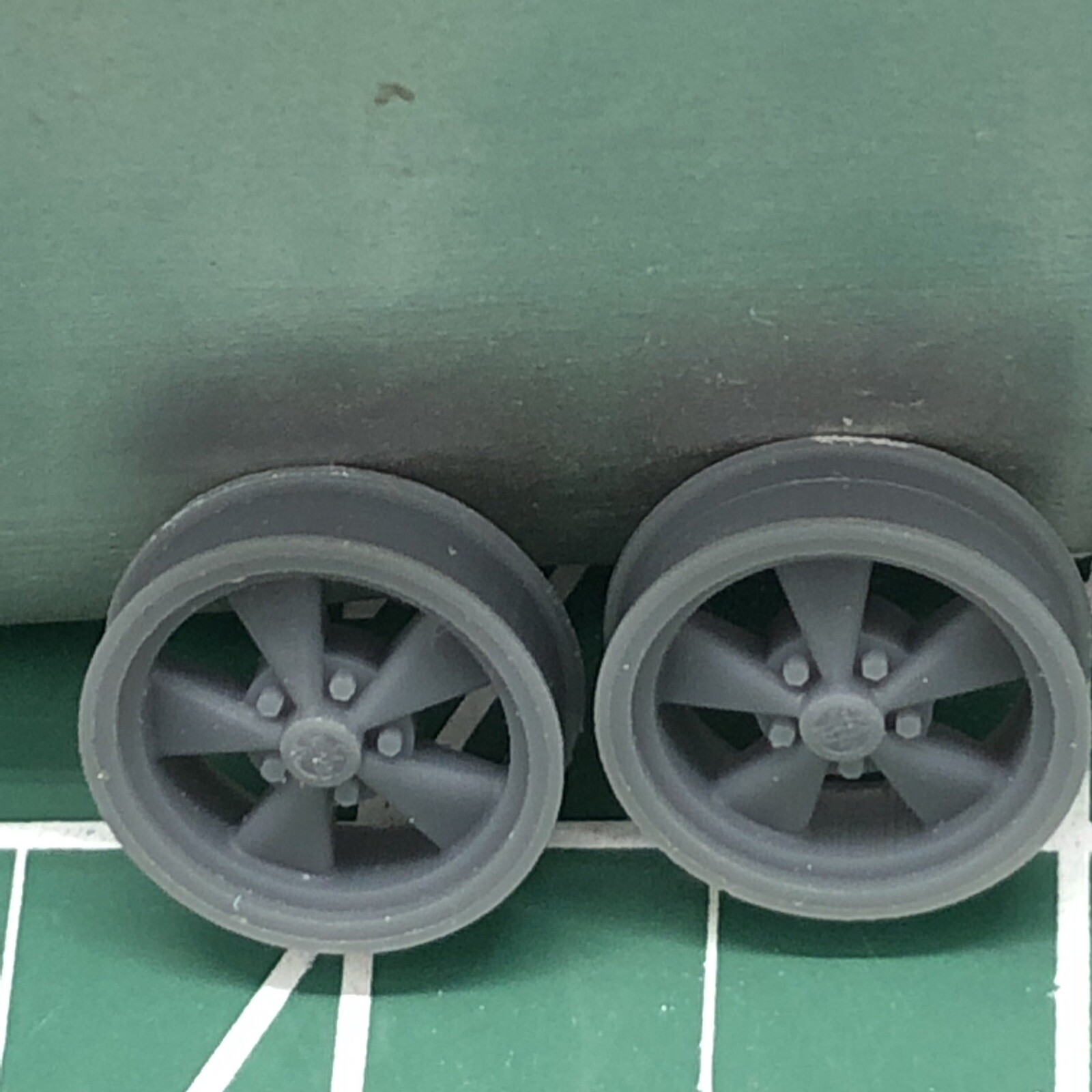 2) 3D Printed Cragar S/S 5 Spoke Mag FRT WHEELS W Backs 1/24 LBR Model ...