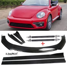 Front Bumper Lip Spoiler Side Skirts Rear Lip Glossy Black For VW Beetle A5